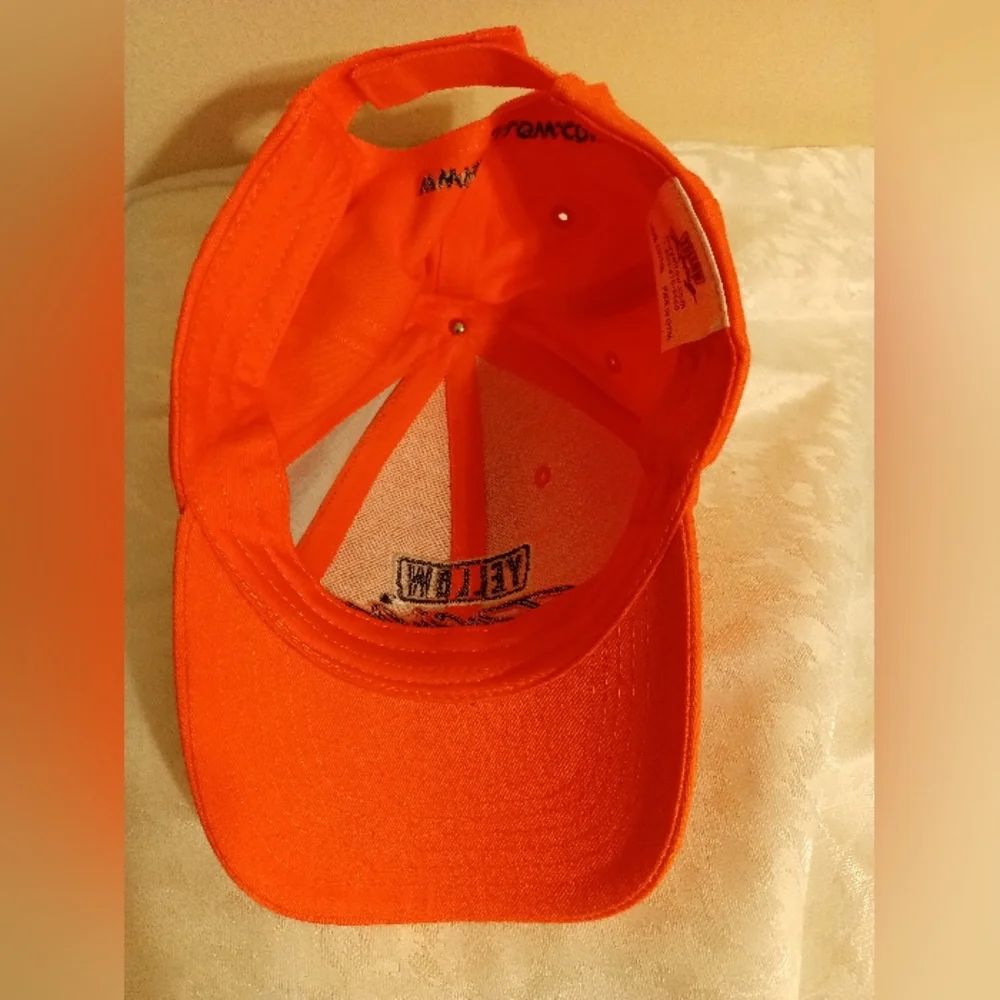 YELLOW Nascar racing orange and black hat